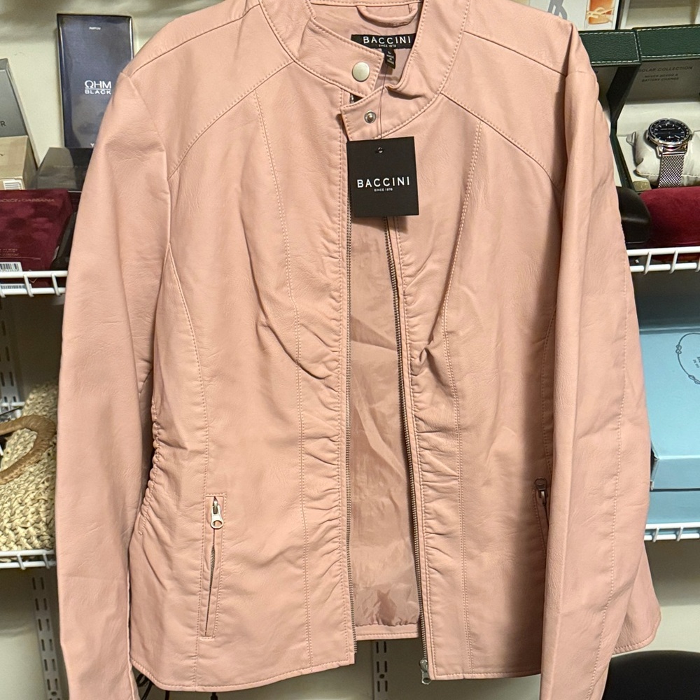 Baccini Women's Blush Leather Jacket